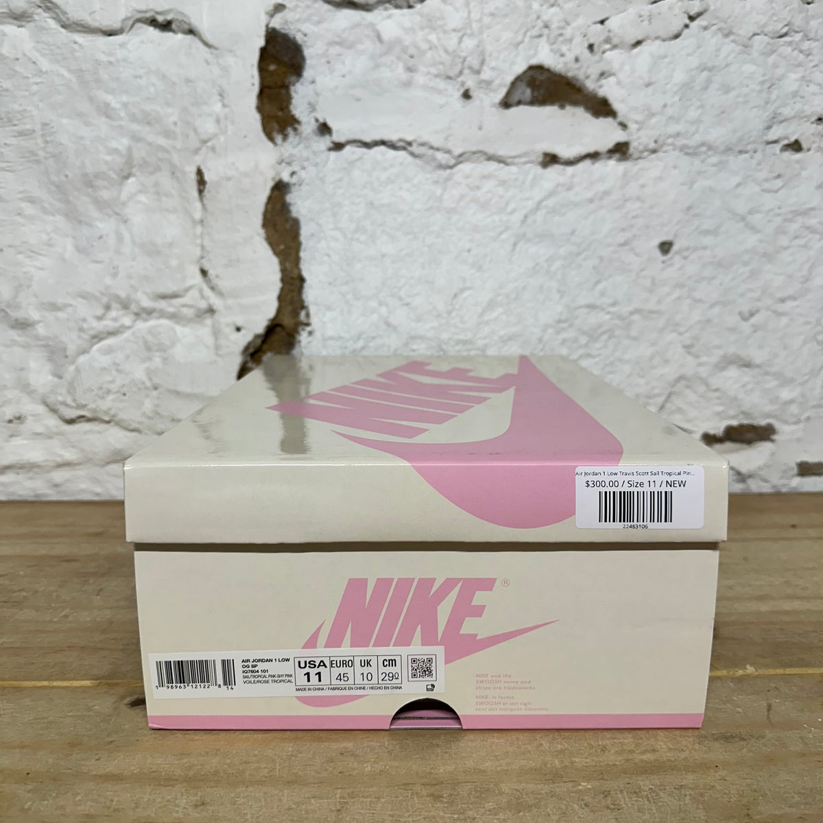 Air Jordan 1 Low Travis Scott Sail Tropical Pink Sz 11