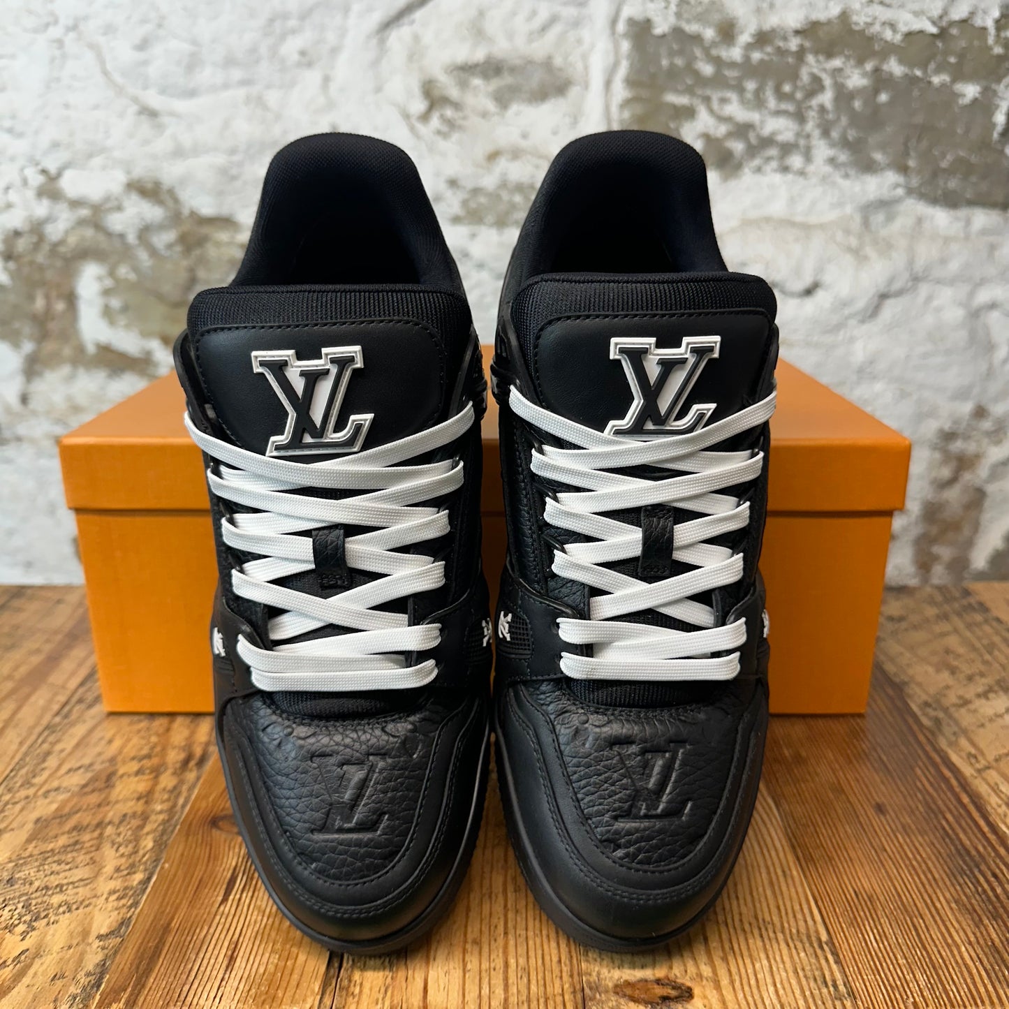 Louis Vuitton Triple Black Trainer Sneaker Sz 8 (6.5LV)