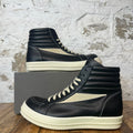RIck Owens High Vintage Black Leather Milk Sneaker Sz 13 (46) DS