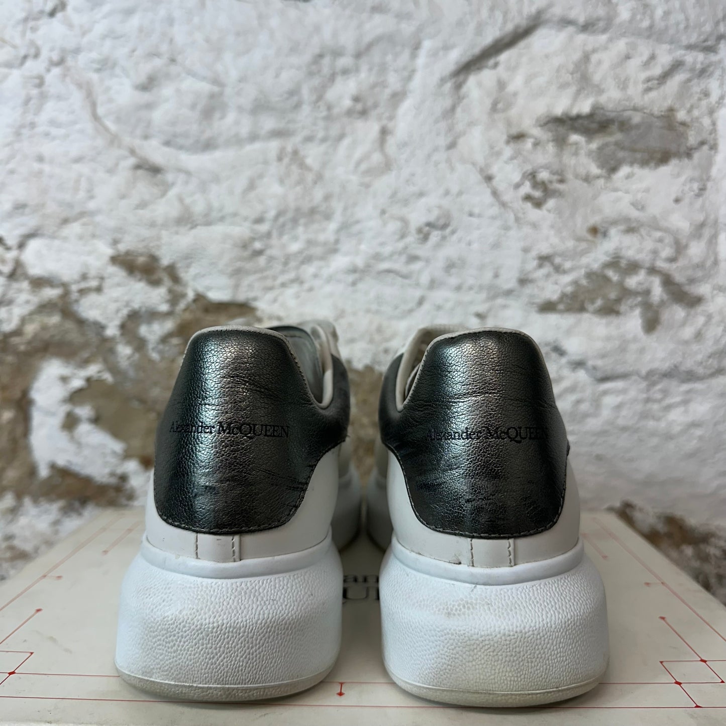 Alexander Mcqueen Silver Tab White Sneaker Sz 6.5 (39)