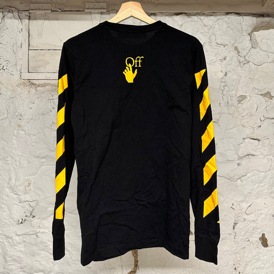 Off White Painting Black L/S T-Shirt Sz S