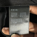 Amiri MX1 Black Leather Black Denim Jeans Sz 28