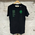 Off White Golden Ratio Green Black T-Shirt Sz M