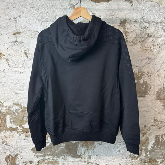 Louis Vuitton Circle Cut Monogram Black Hoodie Sz XS