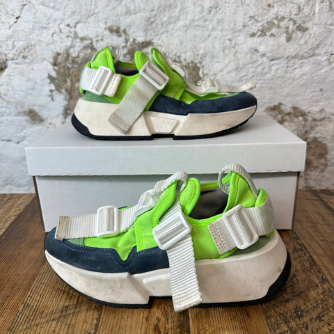 Margiela MM6 Neon Green White Sneaker Sz 5 (37) No Box