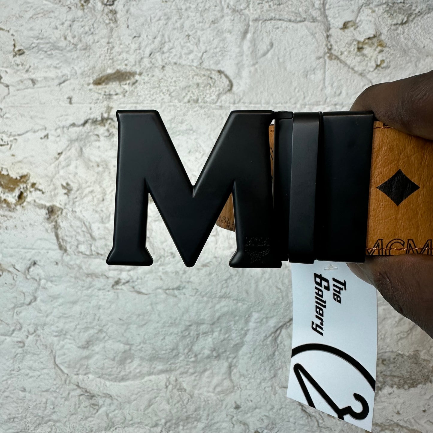 MCM Black Monogram Brown Belt (OSFA) DS