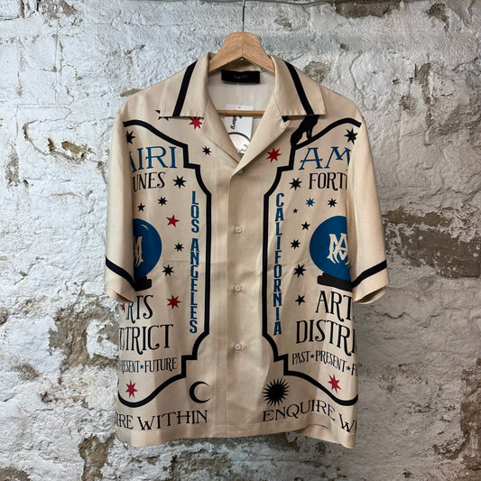 Amiri Arts District Tan Button Up Shirt Sz S