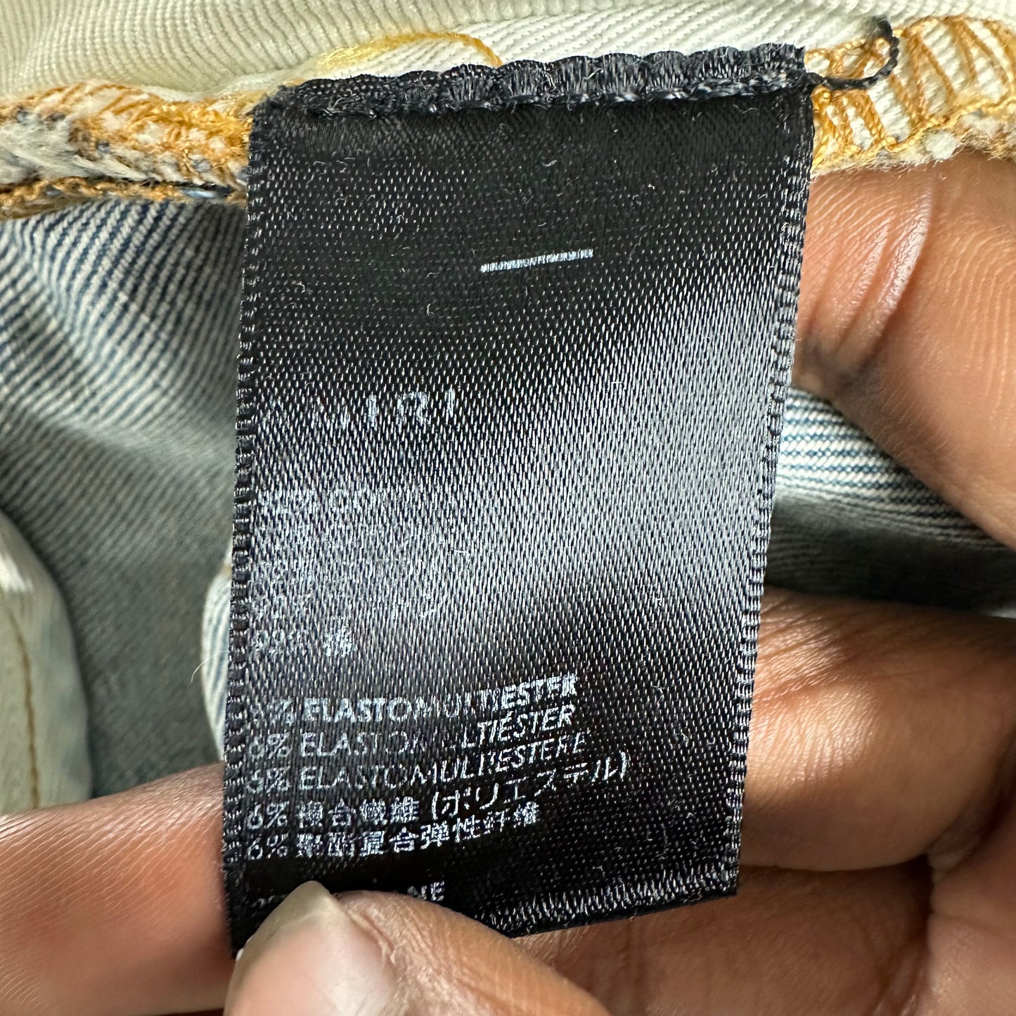 Amiri Embroidered Eagle Logo Blue Denim Jeans Sz 32