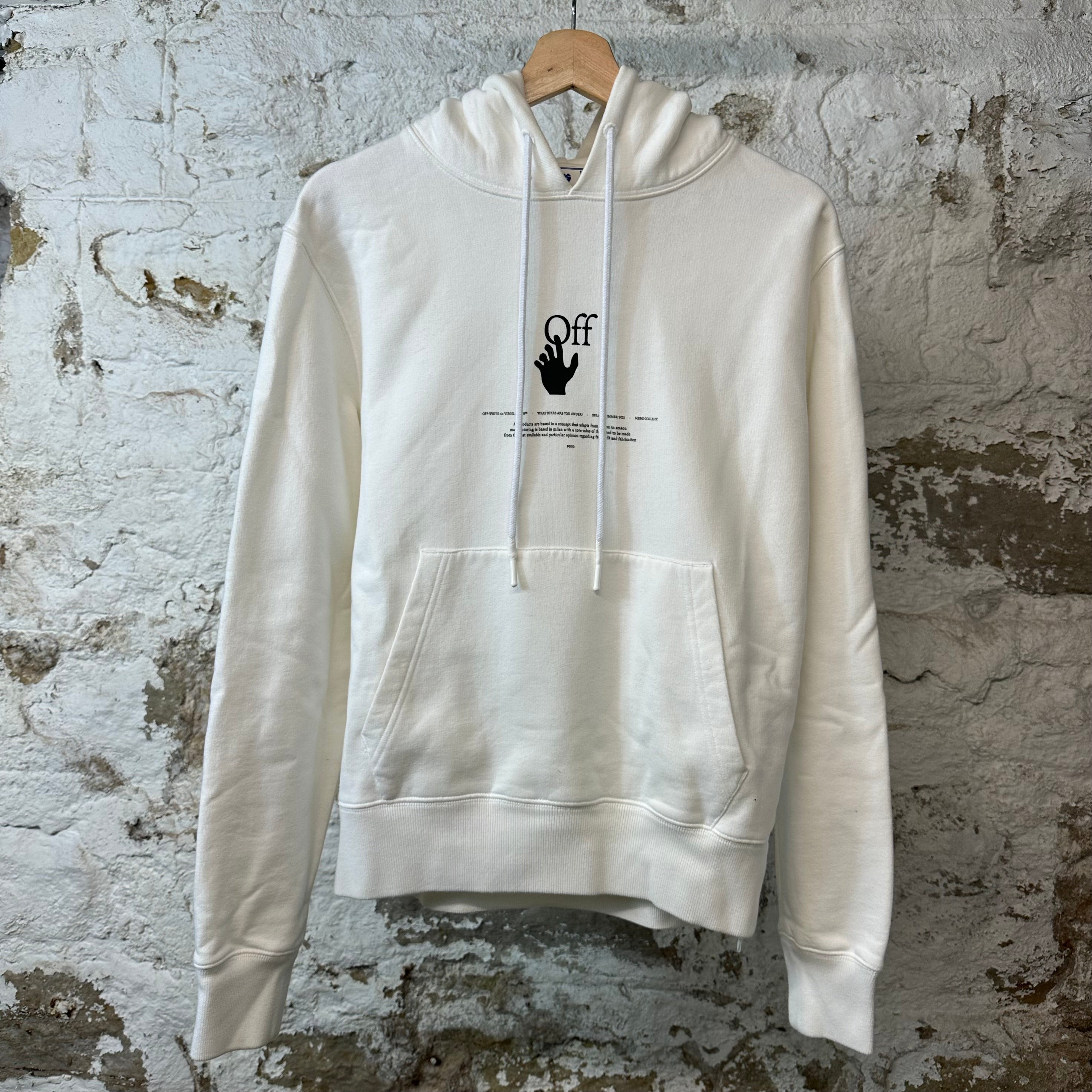 Off White Grafitti Hoodie White Sz S