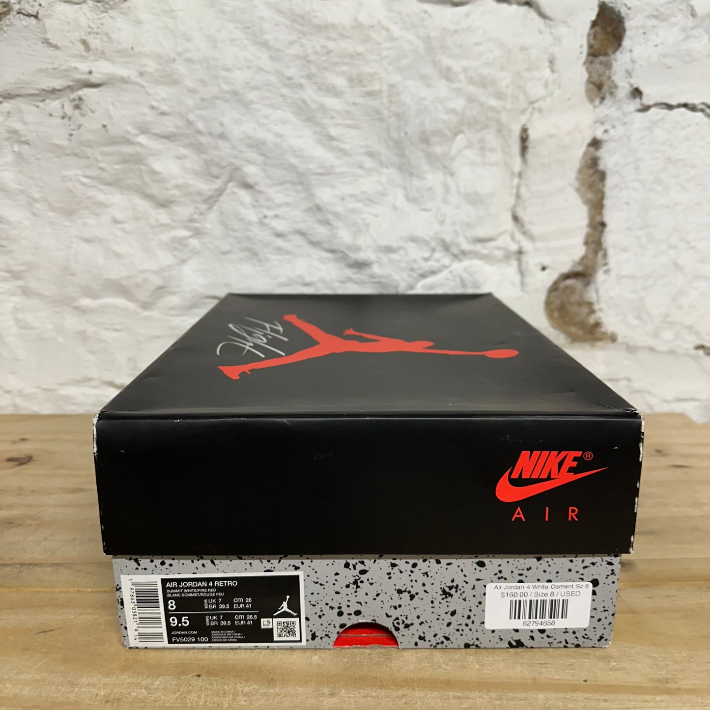 Air Jordan 4 White Cement Sz 8