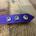 Chrome Hearts Purple Leather Cross Snap Bracelet W/ Pouch