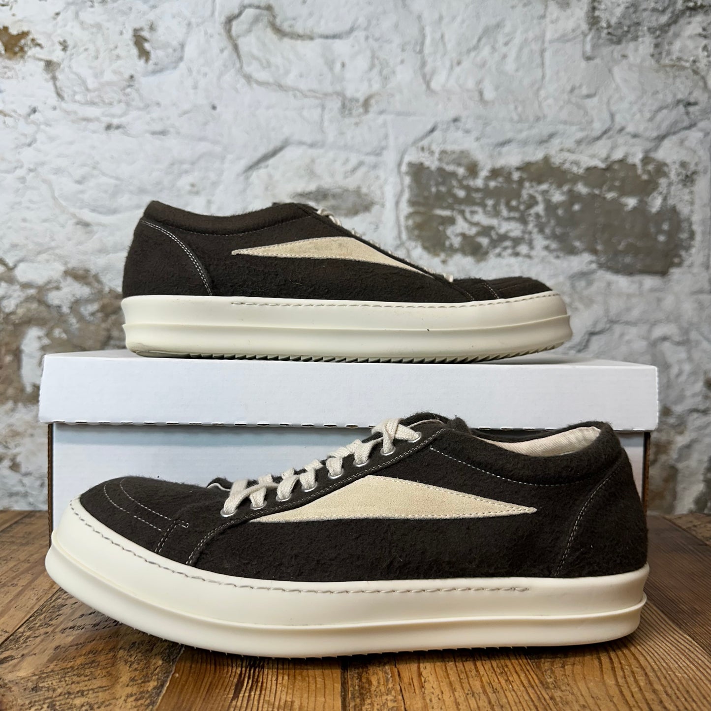 Rick Owens Vintage Dust Suede Milk Sneaker Sz 10 (43)