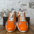 Prada Americas Cup Orange Patent Grey White Sneaker Sz 9.5