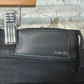 Amiri Black Core Logo Waxed Black Denim Jeans Sz 36