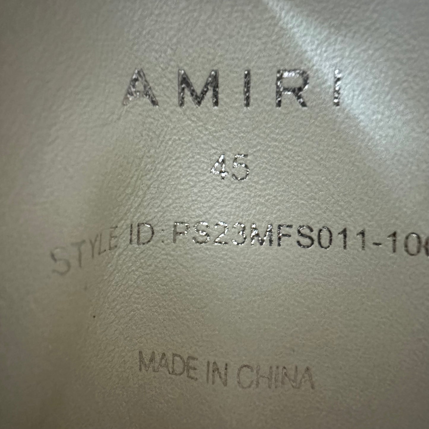 Amiri High Grey Star Cream Sneaker Sz 12 (45)