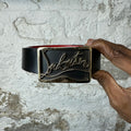 Christian Louboutin Black Ricky Belt Sz (85/34) W/ Box