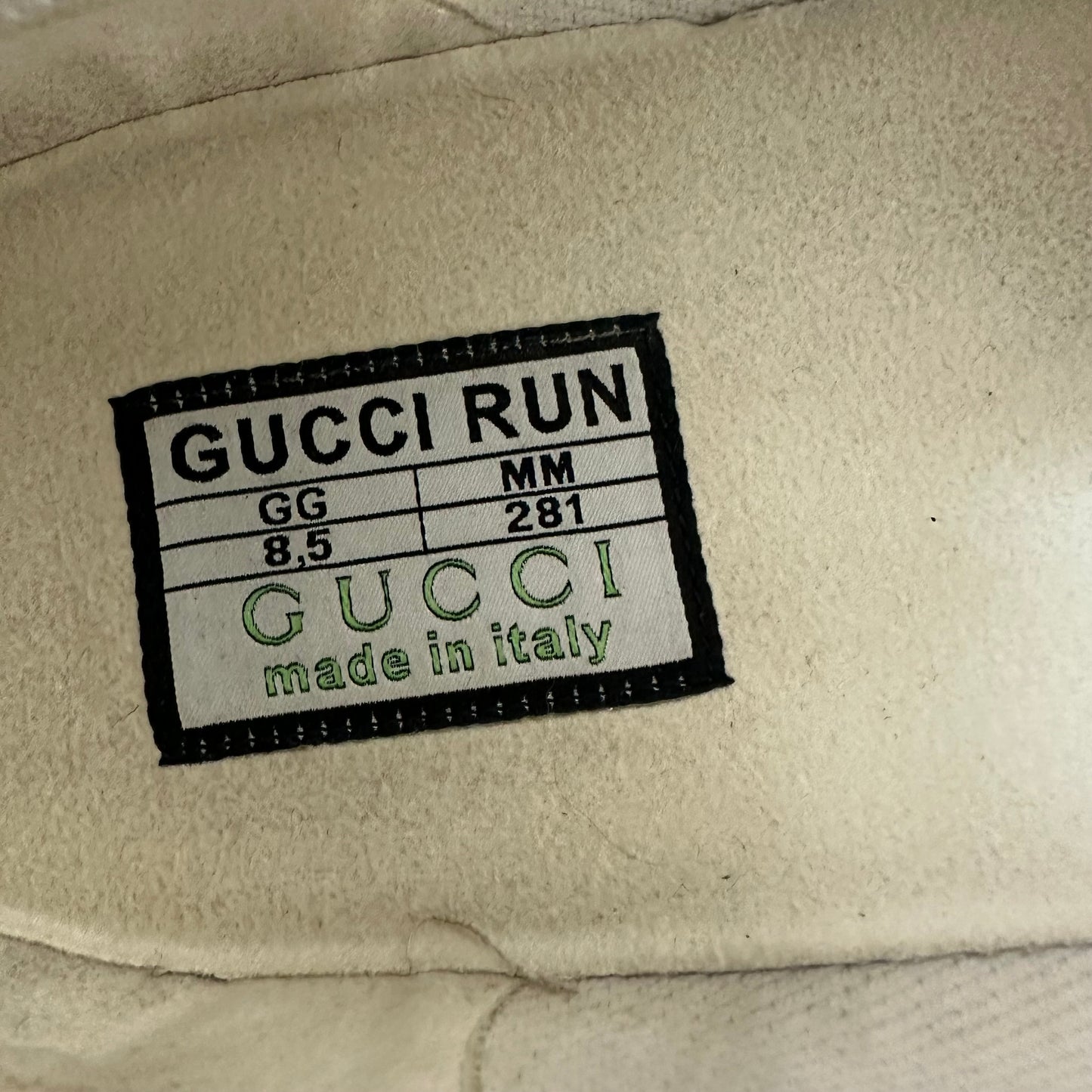 Gucci Multiwave Cream White Run Sneaker Sz 8.5
