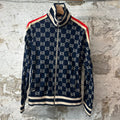 Gucci Navy GG Monogram Track Jacket Sz S