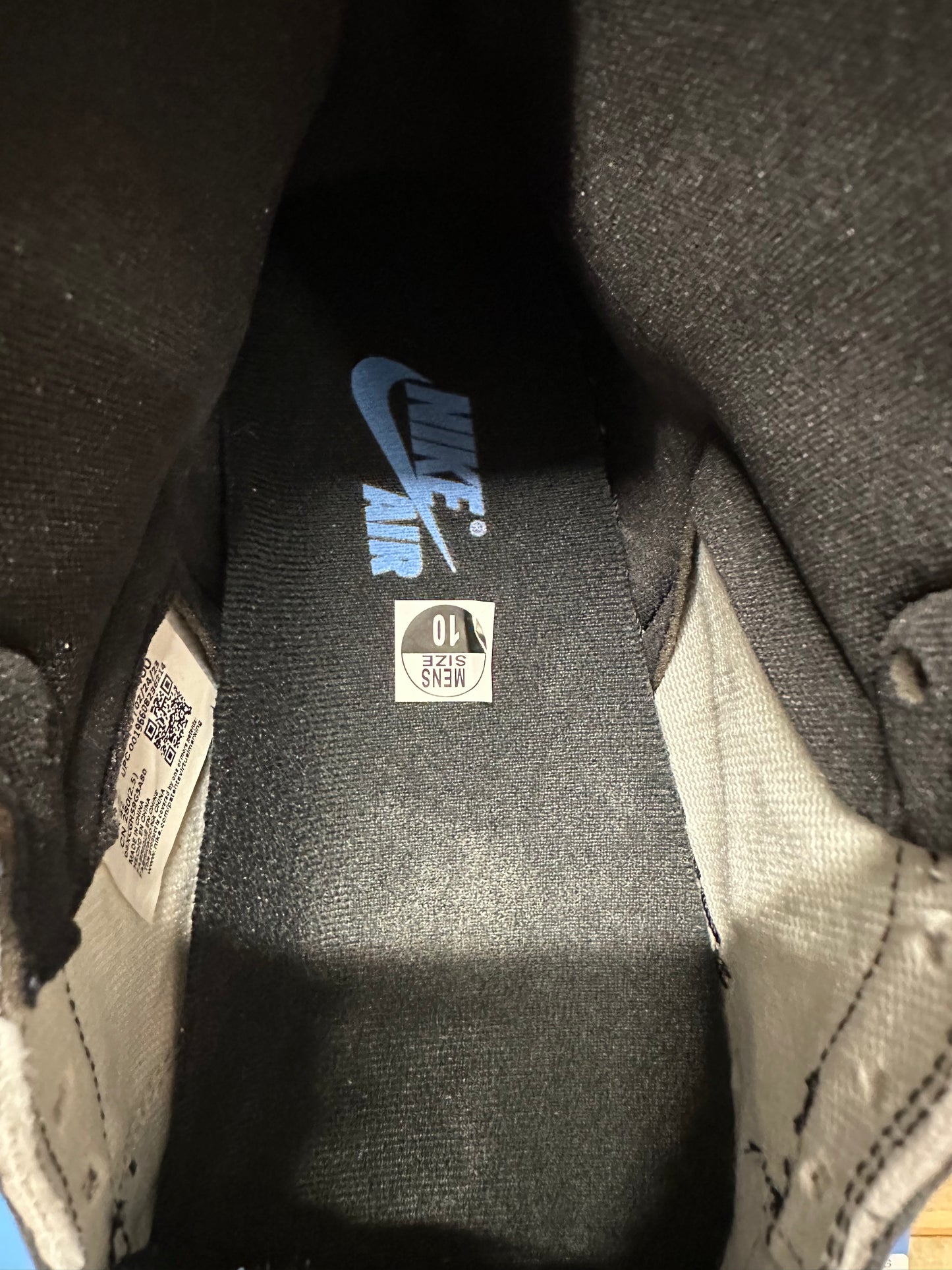 Air Jordan 1 High UNC Toe Sz 10 DS