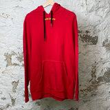 Palm Angels Red Small Neck Spellout Hoodie Sz L