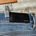 Amiri Distressed Side Spell Blue Denim Jeans Sz 38