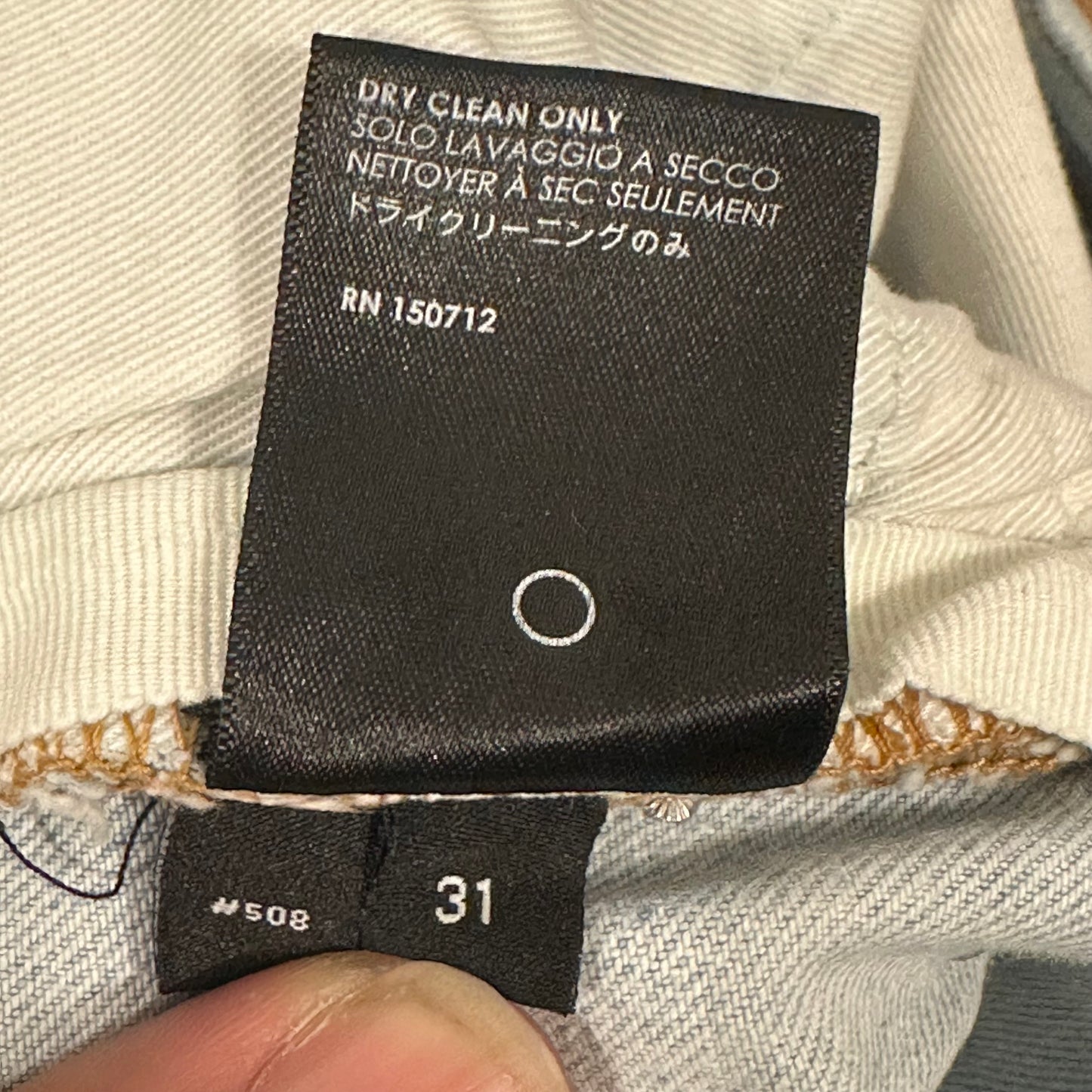 Amiri Gradient Rhinestone Lightwash Blue Denim Jeans Sz 31