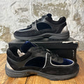 Chanel Silver CC Black Navy Velour Sneaker Sz 8.5 (41.5)