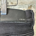 Amiri MX1 Black White Woven Black Denim Jeans Sz 34