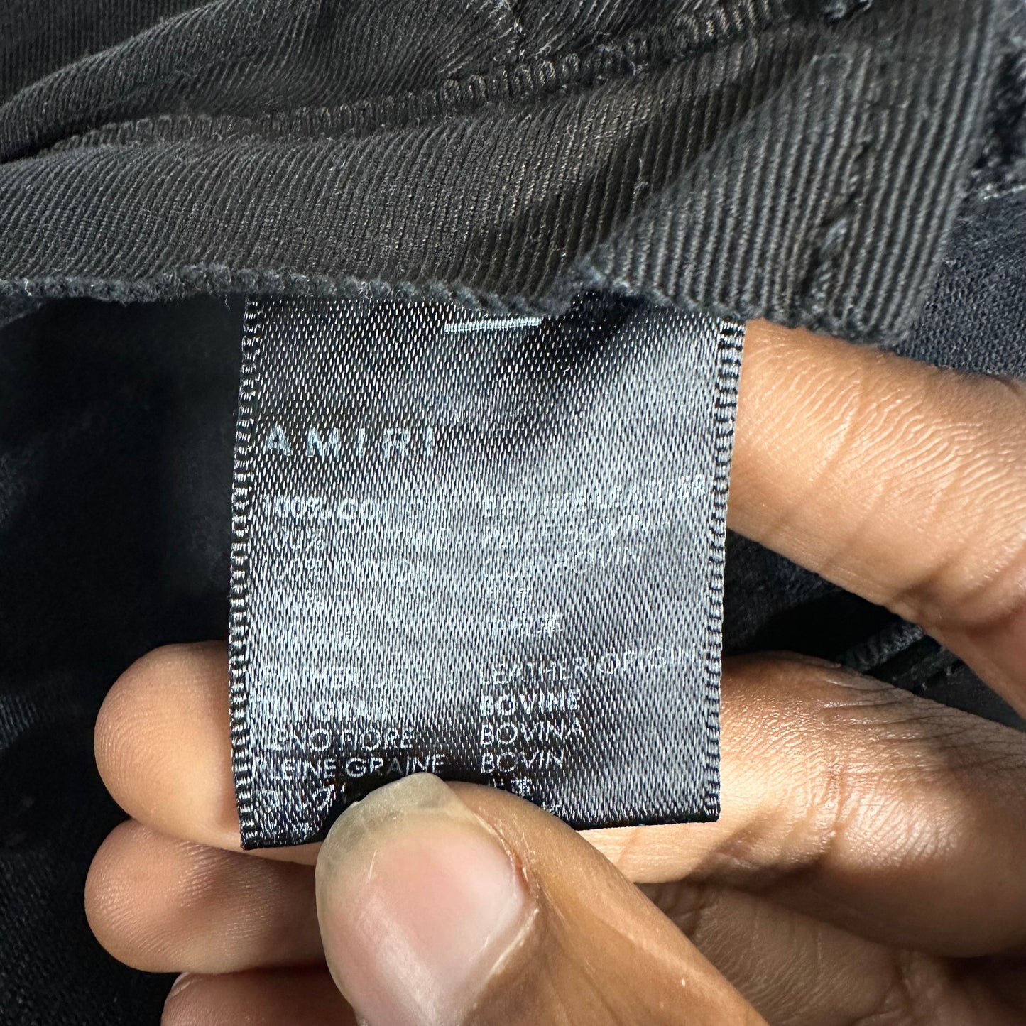Amiri Leaf Spell Black Denim Jeans Sz 28
