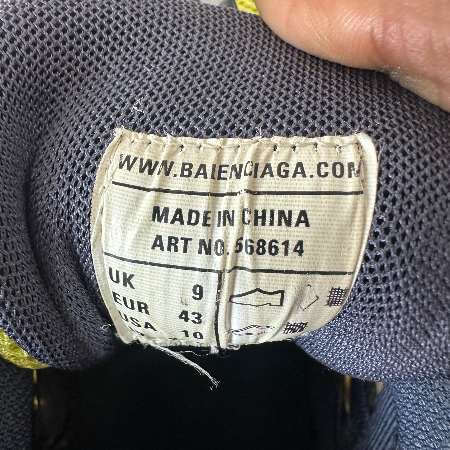 Balenciaga Track 2 Neon Yellow Green Grey Sneaker Sz 10 (43)