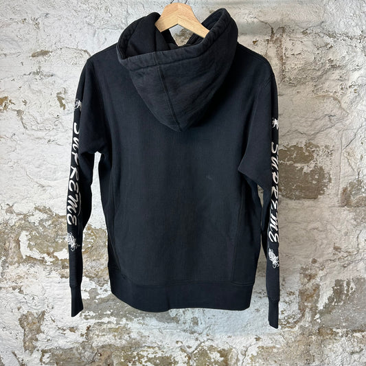 Supreme Sleeve Spell Hoodie Black Sz S
