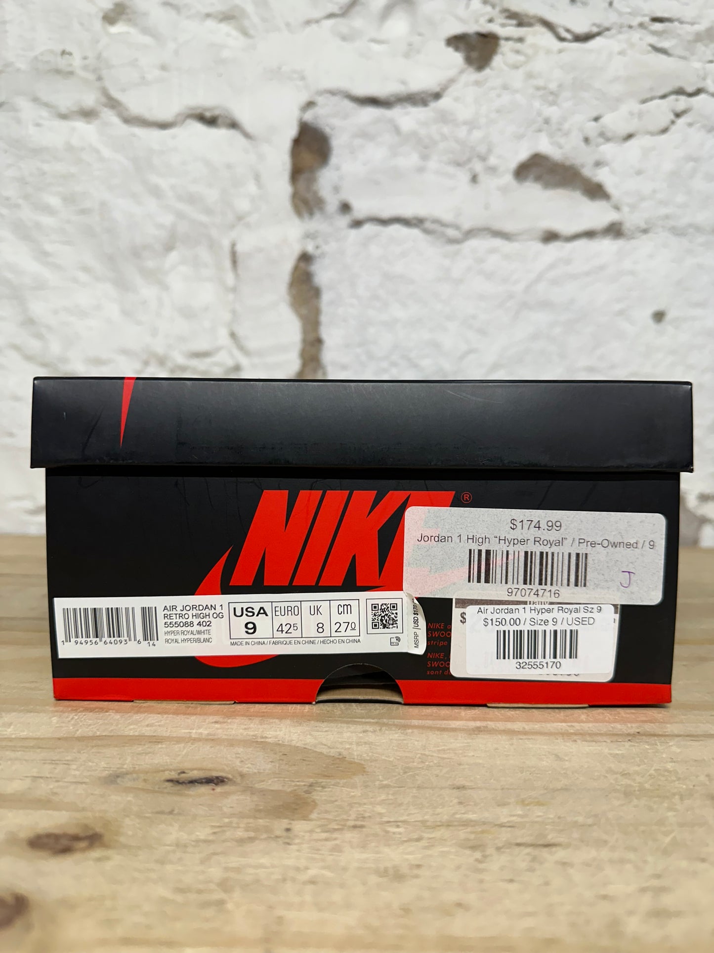 Air Jordan 1 High Hyper Royal Sz 9