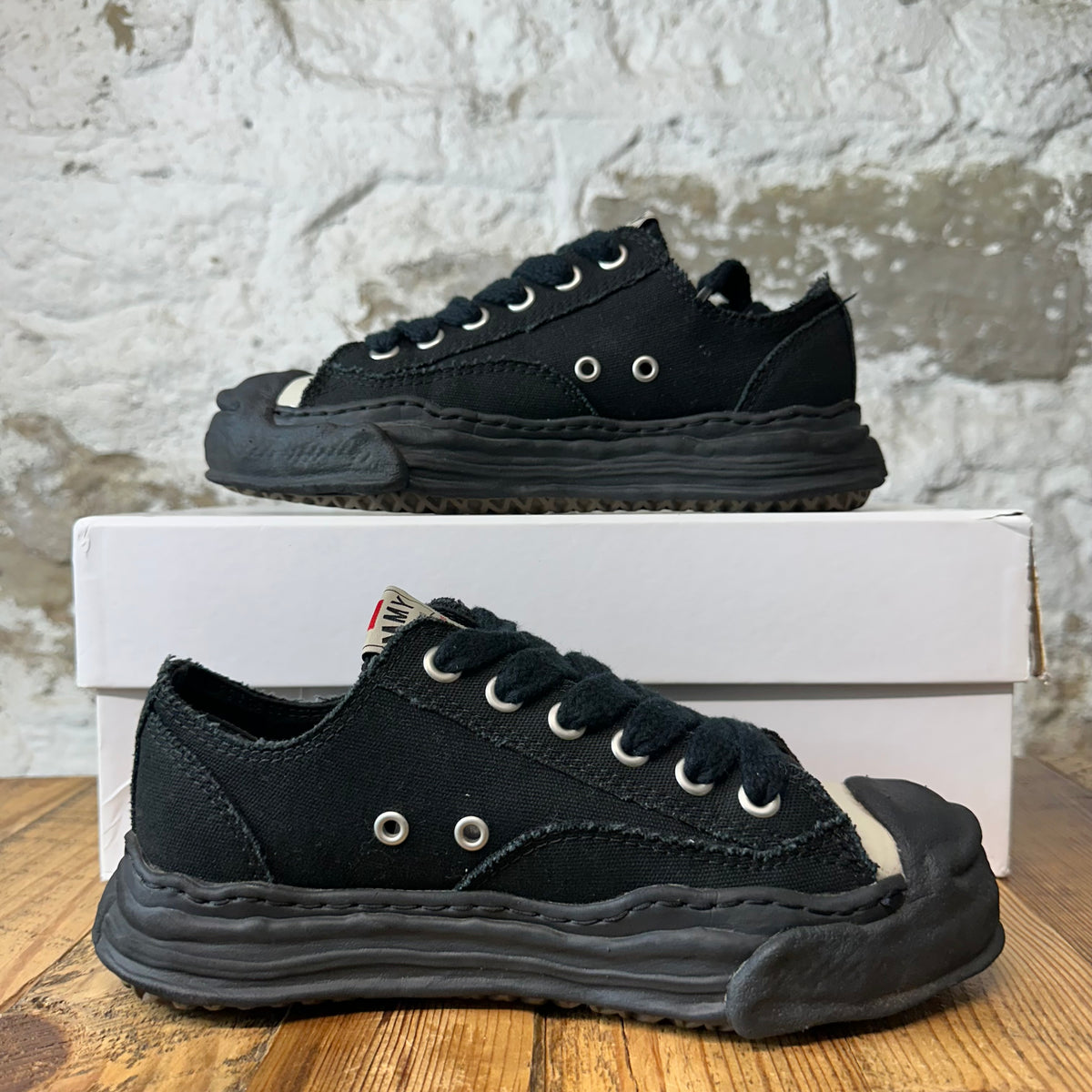 Maison Mihara Triple Black Hank Sneaker Sz 6 (38)