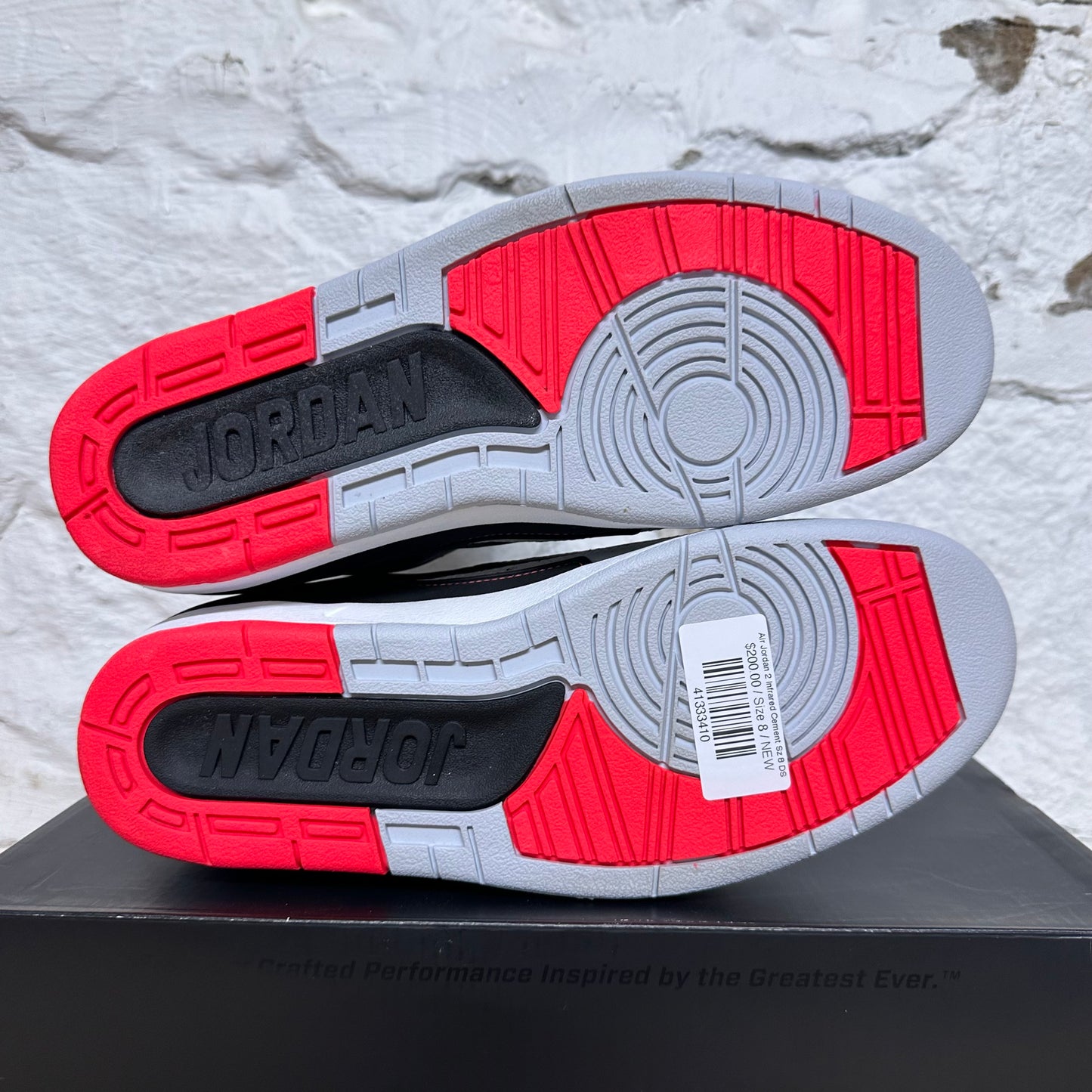 Air Jordan 2 Infrared Cement Sz 8 DS