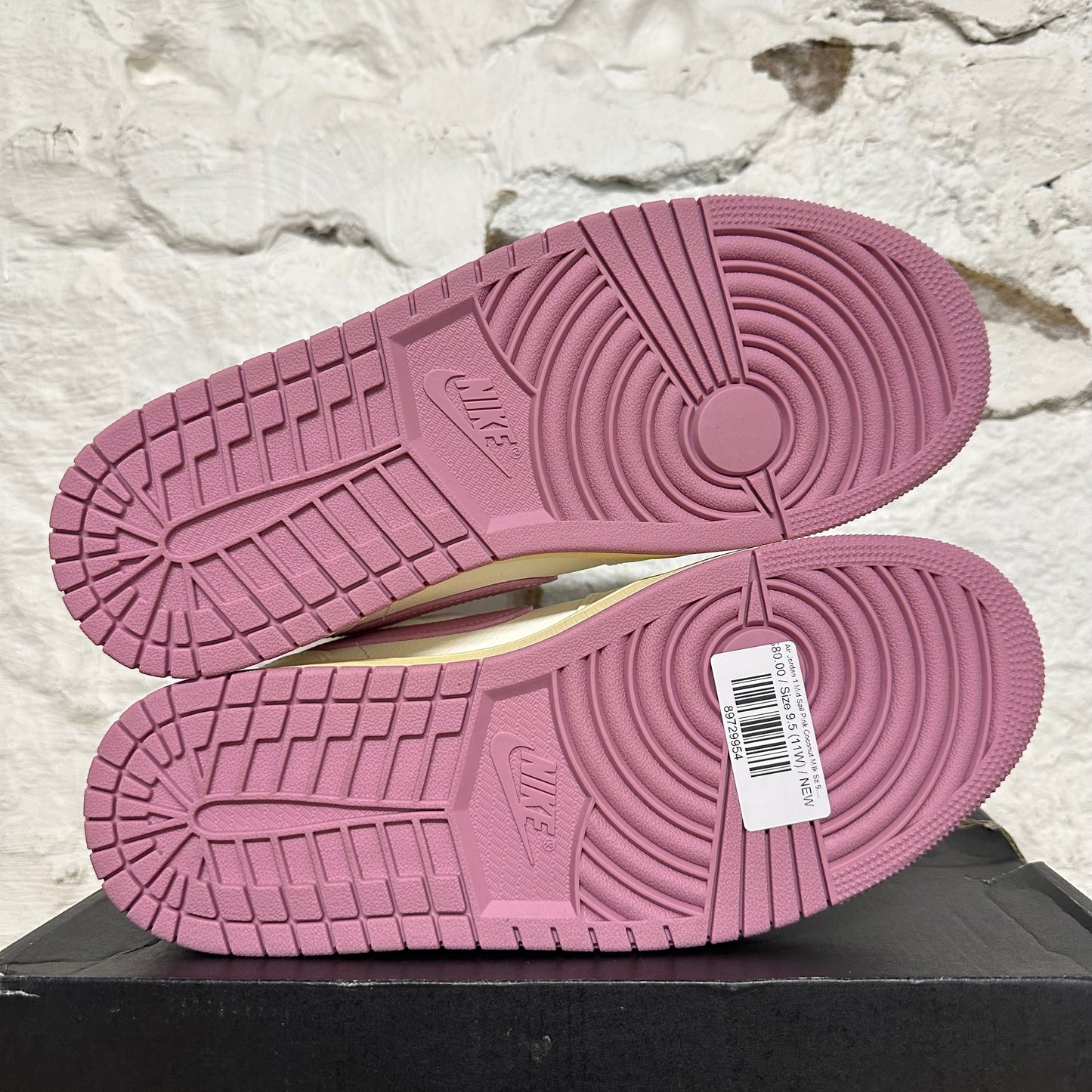 Air Jordan 1 Mid Sail Pink Coconut Milk Sz 9.5 (11W) DS