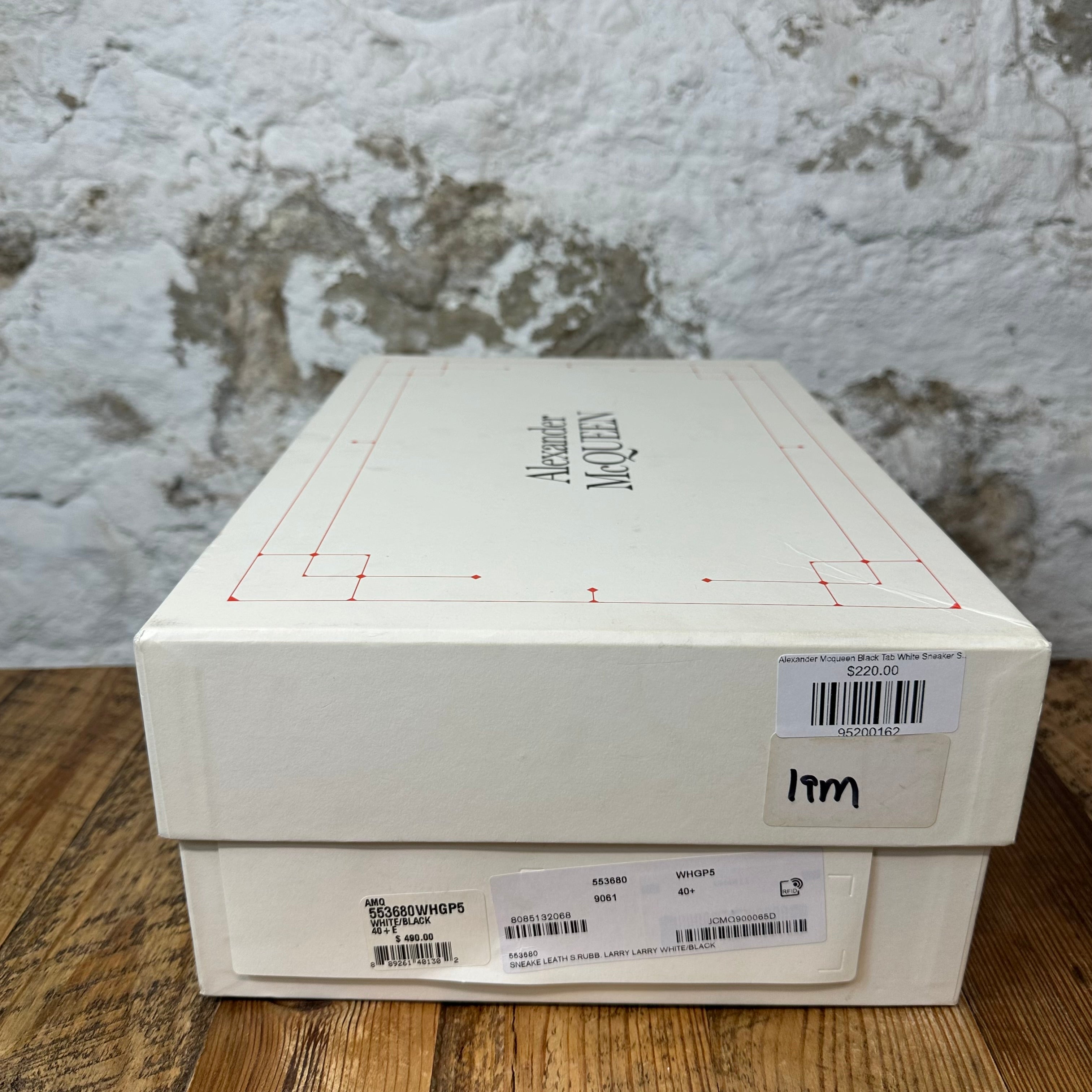 Alexander Mcqueen Black Tab White Sneaker Sz 7.5 (40.5