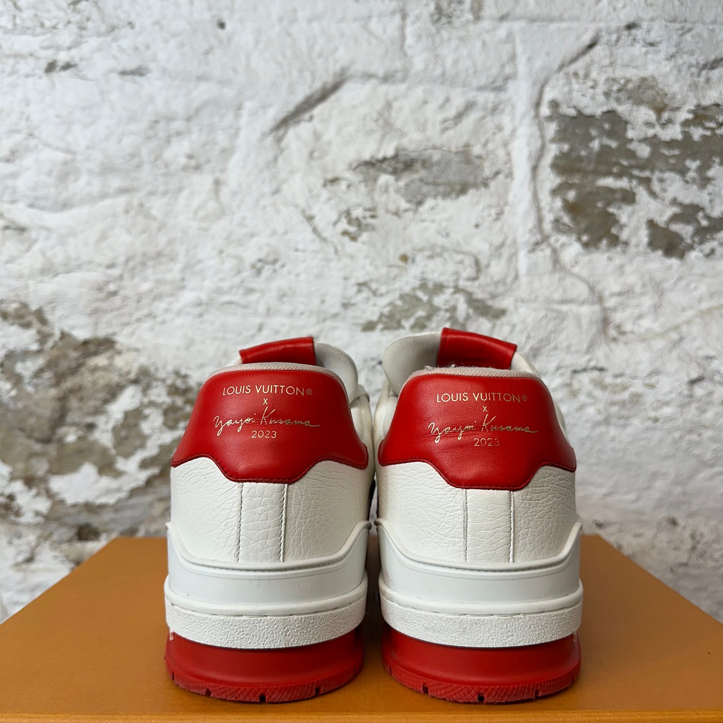 Louis Vuitton Yayoi Kusama Red White Trainer Sz 11.5 (10LV)