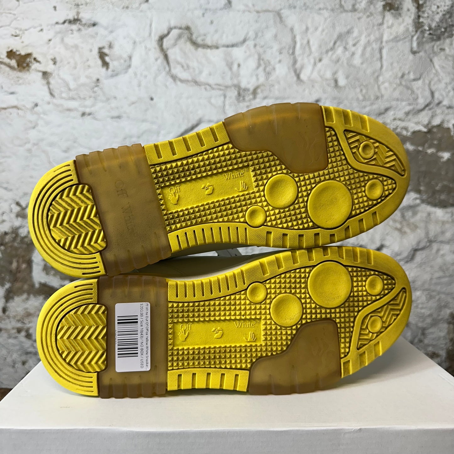 Off-White Out Of Office Yellow White Sneaker Sz 10 (43)