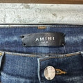 Amiri MX1 Maroon Suede Dark Blue Denim Jeans Sz 29