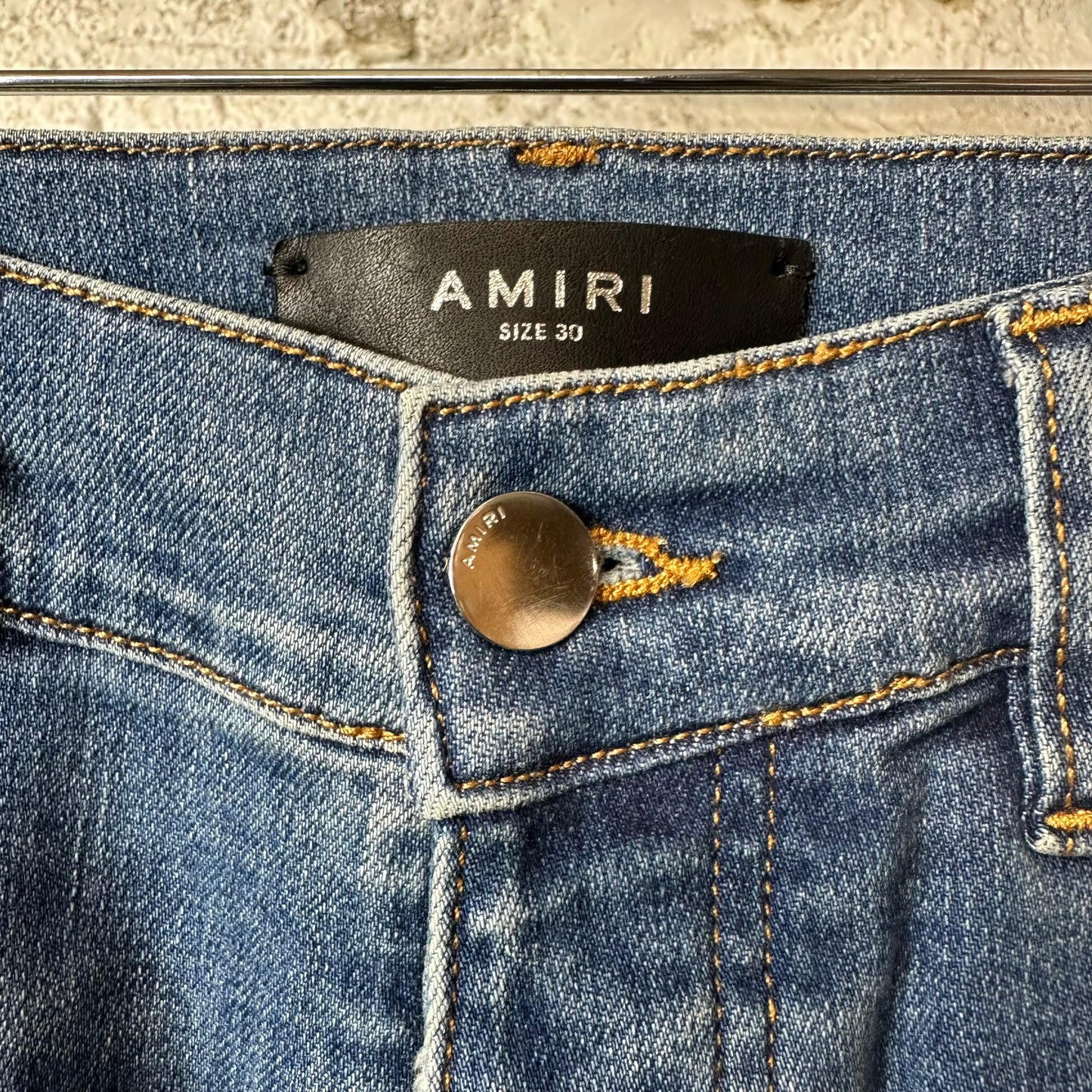 Amiri Plain Blue Denim Jeans Sz 30