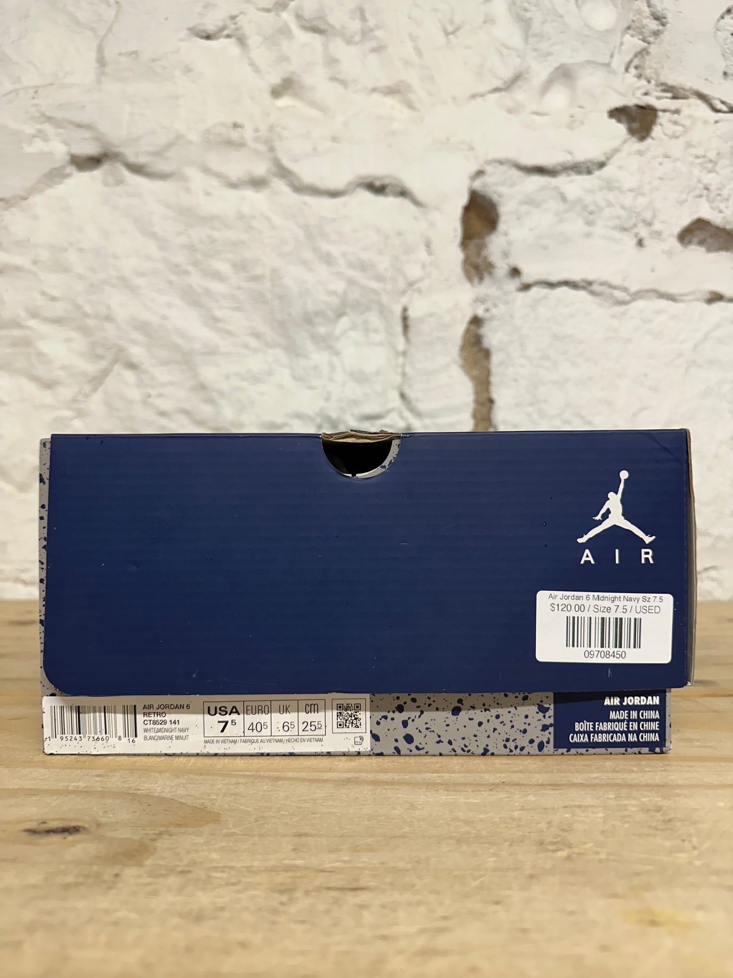 Air Jordan 6 Midnight Navy Sz 7.5