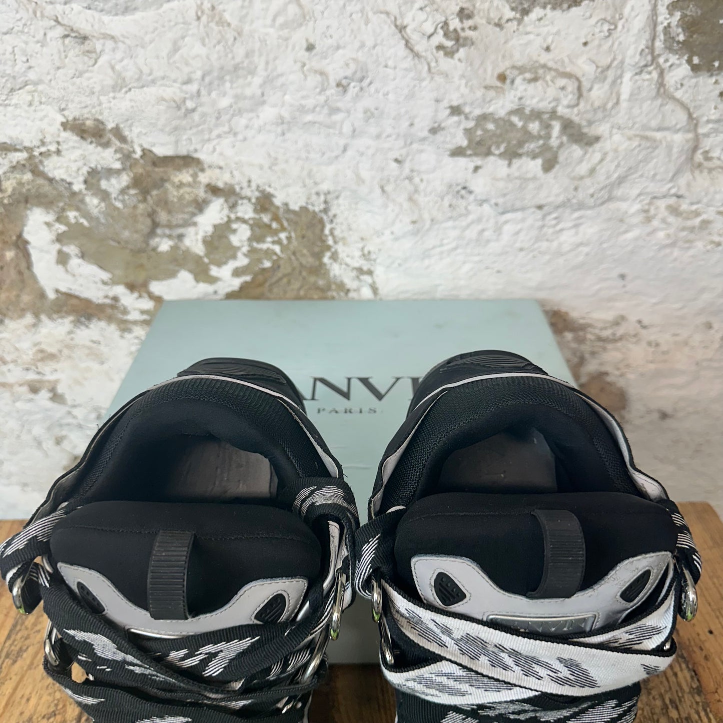 Lanvin Curb Grey Black 3M Sneaker Sz 11 (44)