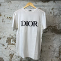 Dior Navy Spell Logo T-shirt White Sz M