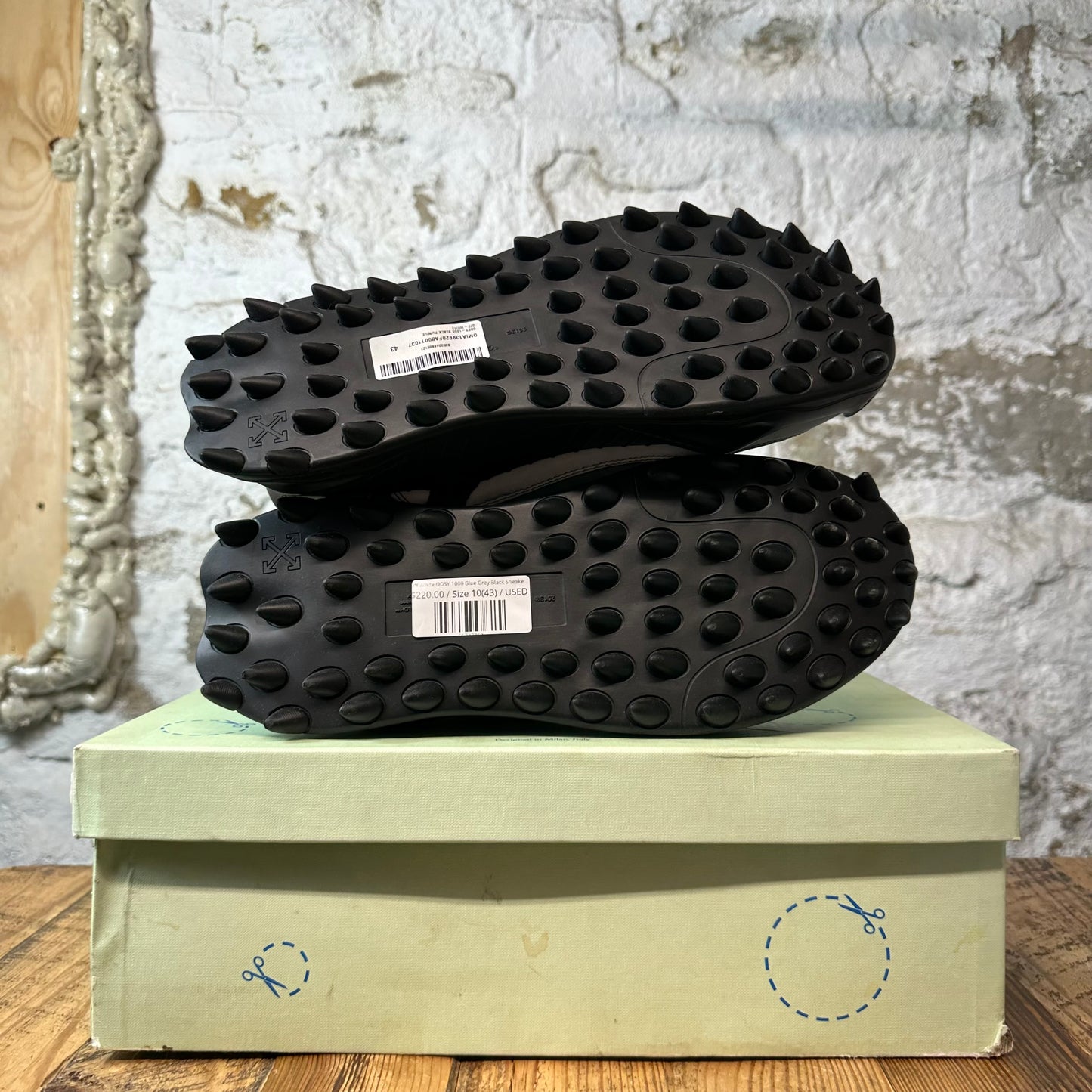 Off-White ODSY 1000 Blue Grey Black Sneaker Sz 10 (43)