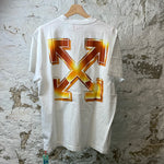 Off White Gold Spellout T-shirt White Sz XXS DS