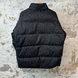 Supreme Black FUCK Monogram Puffer Jacket Sz L