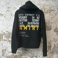 Amiri Yellow MA Art District Hoodie Black Sz S