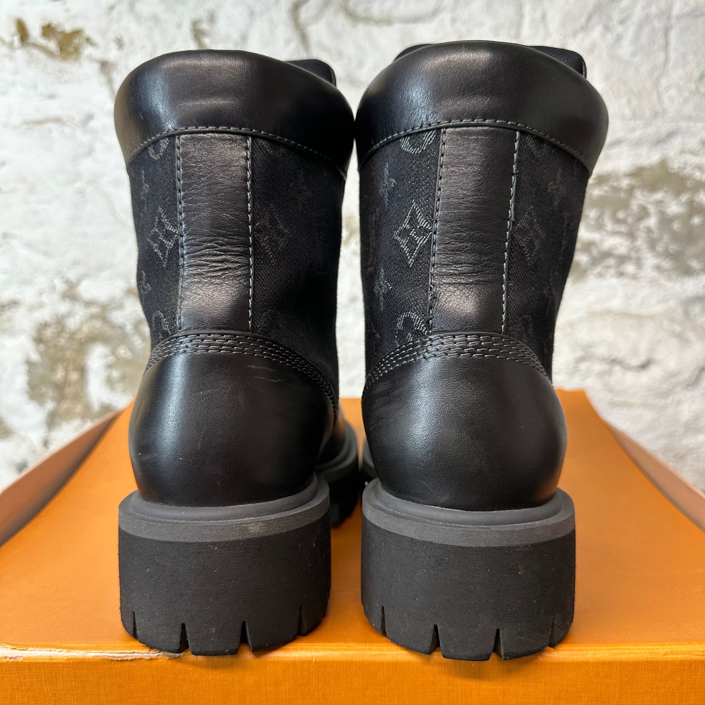 Louis Vuitton Black Monogram Ranger Combat Boot Sz 7 (5.5LV)