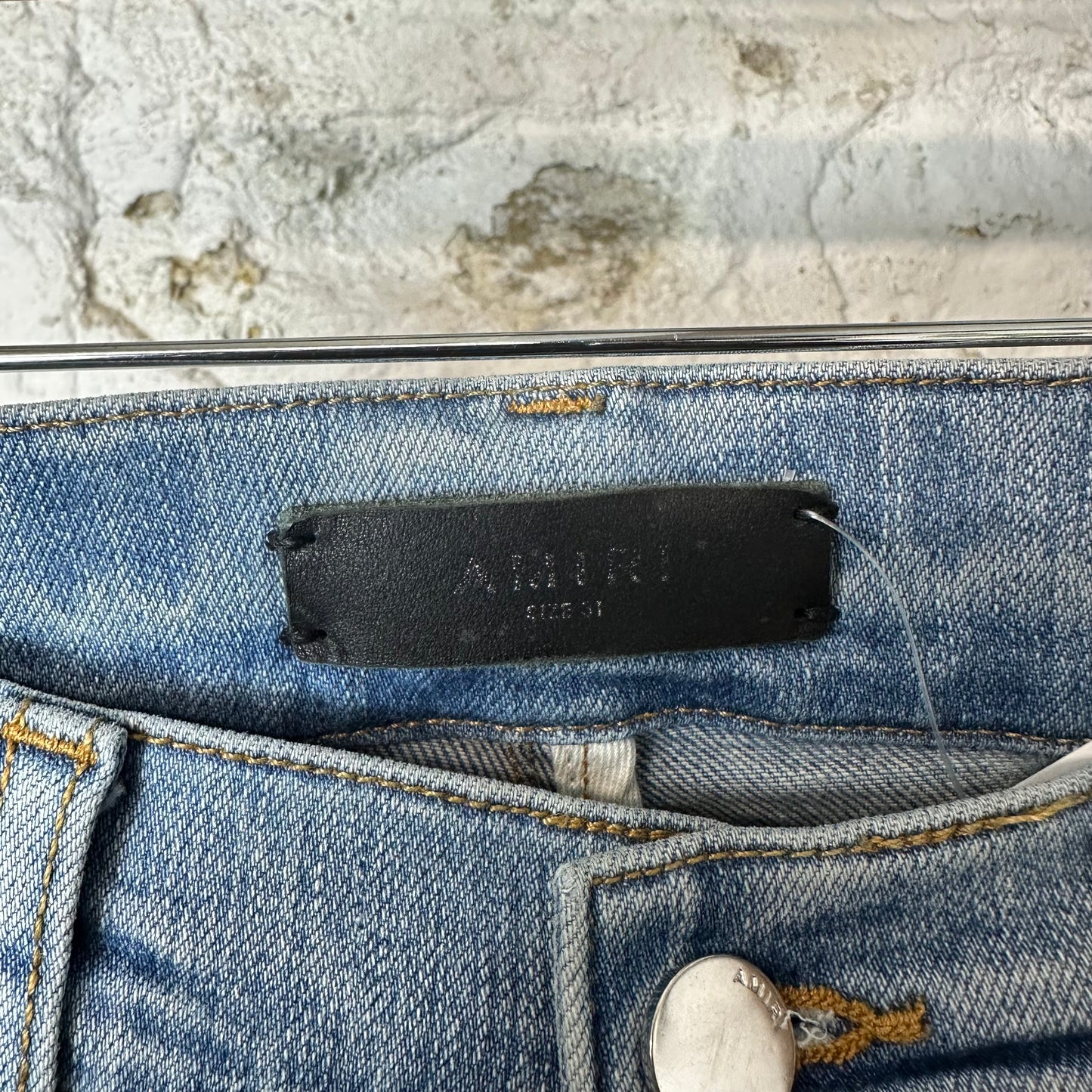 Amiri MX1 Denim Spell Blue Denim Jeans Sz 31