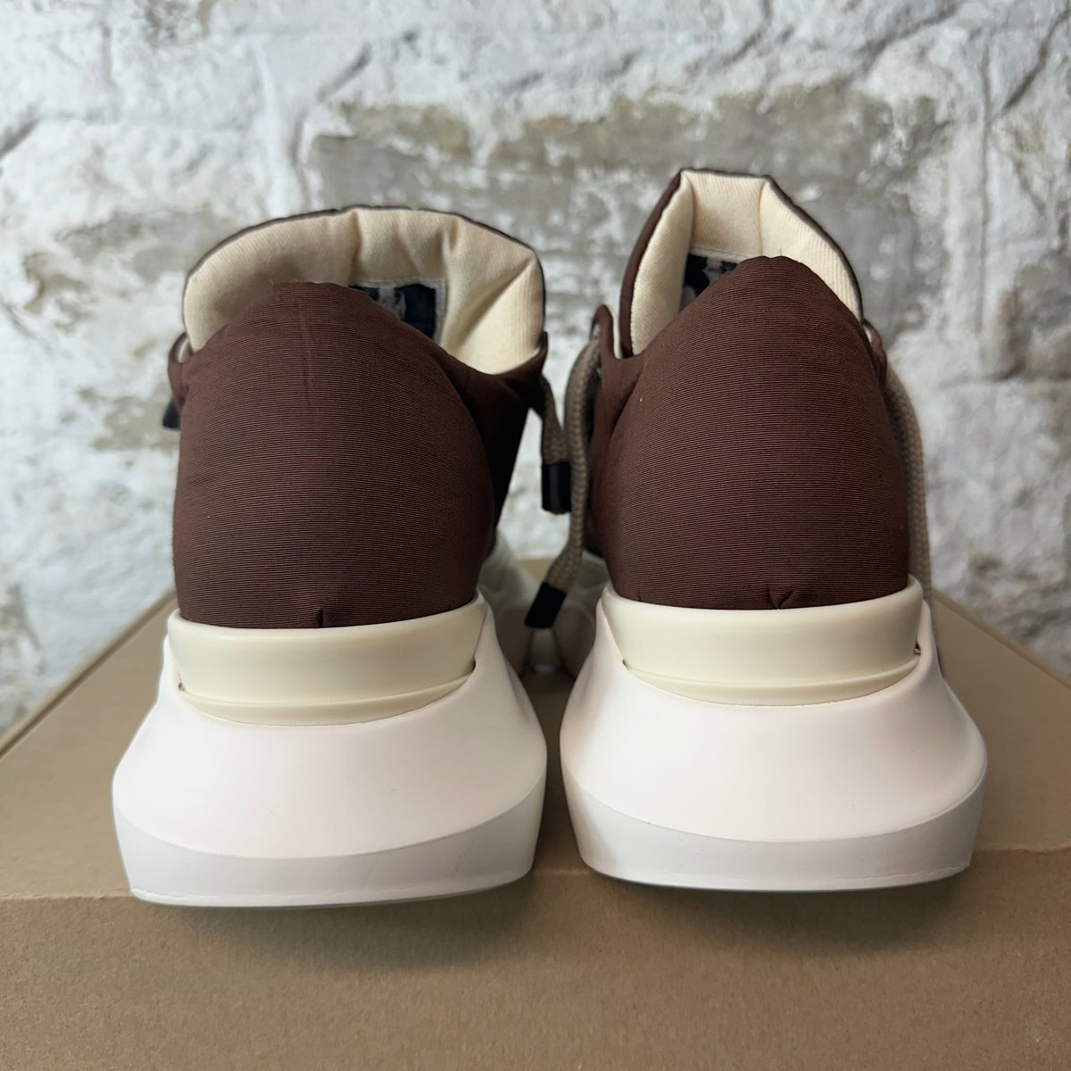 Rick Owens Jumbo Lace Abstract Terra Milk Sneaker Sz 12 (45)
